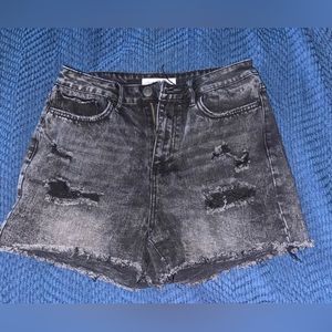 YMI washed out black jean shorts. Size 11